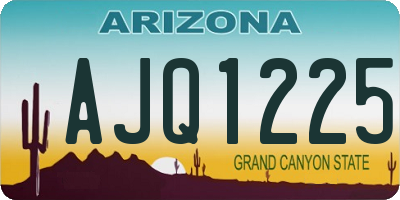 AZ license plate AJQ1225
