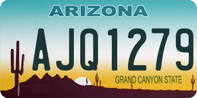 AZ license plate AJQ1279