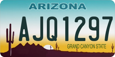 AZ license plate AJQ1297