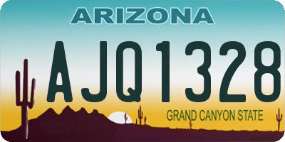 AZ license plate AJQ1328