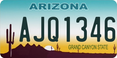 AZ license plate AJQ1346