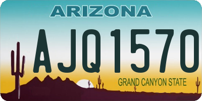 AZ license plate AJQ1570