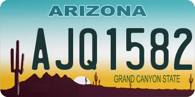 AZ license plate AJQ1582