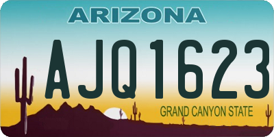 AZ license plate AJQ1623