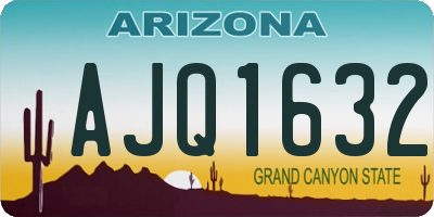 AZ license plate AJQ1632