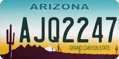 AZ license plate AJQ2247