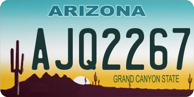 AZ license plate AJQ2267