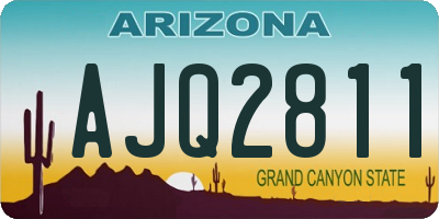 AZ license plate AJQ2811