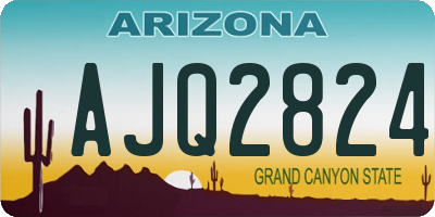 AZ license plate AJQ2824