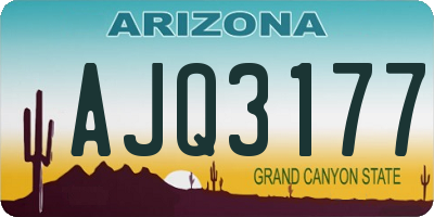 AZ license plate AJQ3177