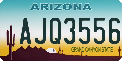 AZ license plate AJQ3556