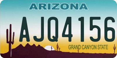 AZ license plate AJQ4156
