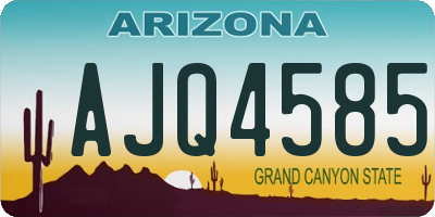 AZ license plate AJQ4585