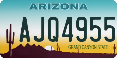 AZ license plate AJQ4955