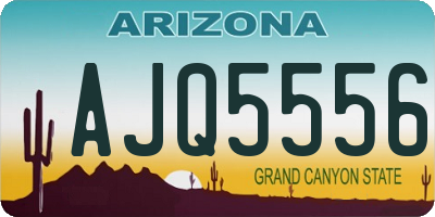 AZ license plate AJQ5556