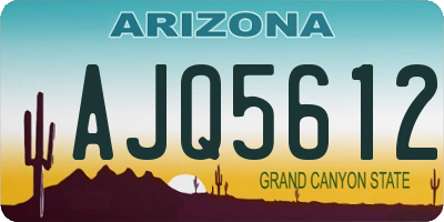 AZ license plate AJQ5612