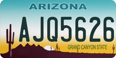 AZ license plate AJQ5626