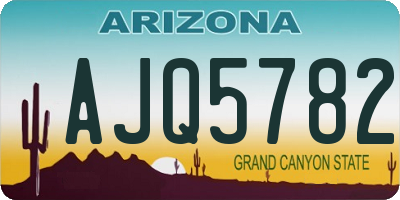 AZ license plate AJQ5782
