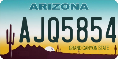 AZ license plate AJQ5854