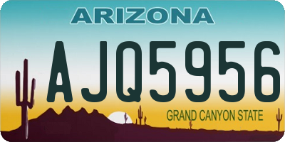 AZ license plate AJQ5956