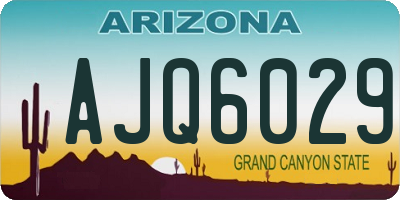 AZ license plate AJQ6029