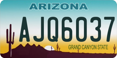 AZ license plate AJQ6037