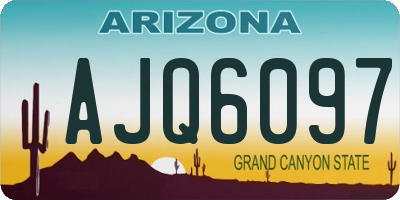 AZ license plate AJQ6097