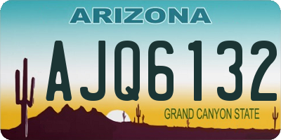 AZ license plate AJQ6132
