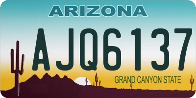 AZ license plate AJQ6137