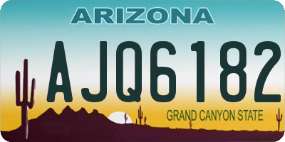 AZ license plate AJQ6182