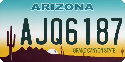 AZ license plate AJQ6187