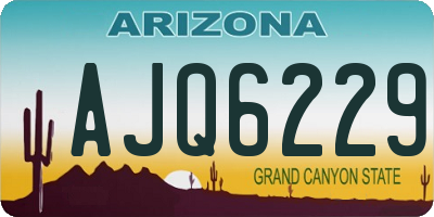 AZ license plate AJQ6229
