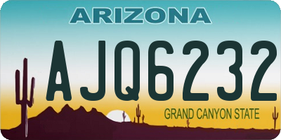 AZ license plate AJQ6232