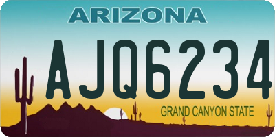 AZ license plate AJQ6234