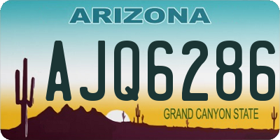 AZ license plate AJQ6286