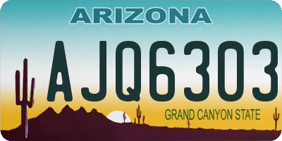 AZ license plate AJQ6303