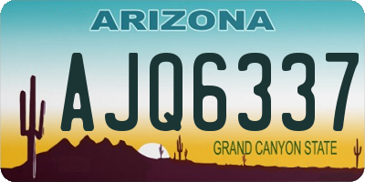 AZ license plate AJQ6337
