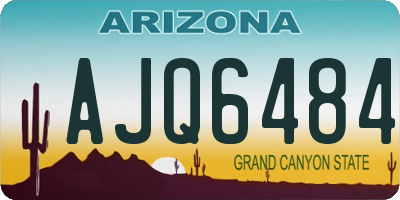 AZ license plate AJQ6484