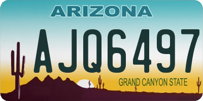 AZ license plate AJQ6497