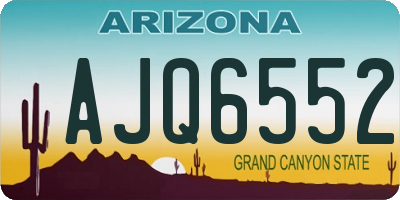 AZ license plate AJQ6552