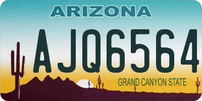 AZ license plate AJQ6564