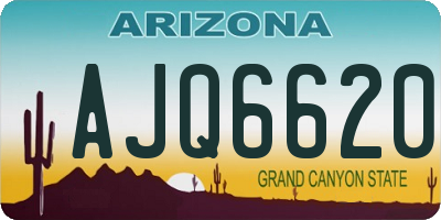 AZ license plate AJQ6620
