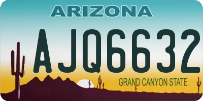 AZ license plate AJQ6632