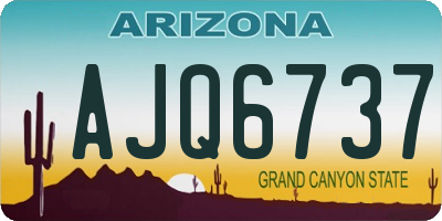 AZ license plate AJQ6737