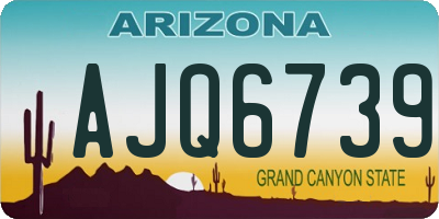 AZ license plate AJQ6739
