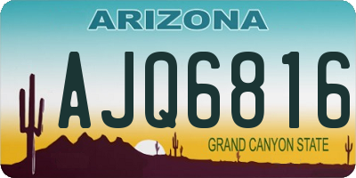 AZ license plate AJQ6816