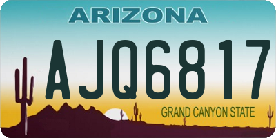 AZ license plate AJQ6817