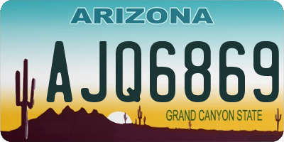 AZ license plate AJQ6869
