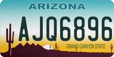 AZ license plate AJQ6896