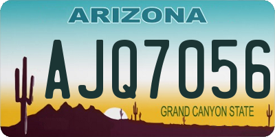 AZ license plate AJQ7056